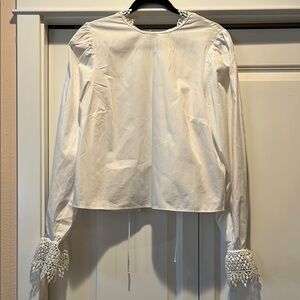 H&M Open Back Lace Embroidered Top